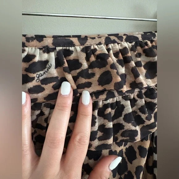 Ganni Leopard Ruffle Wrap Skirt - Picture 9 of 9